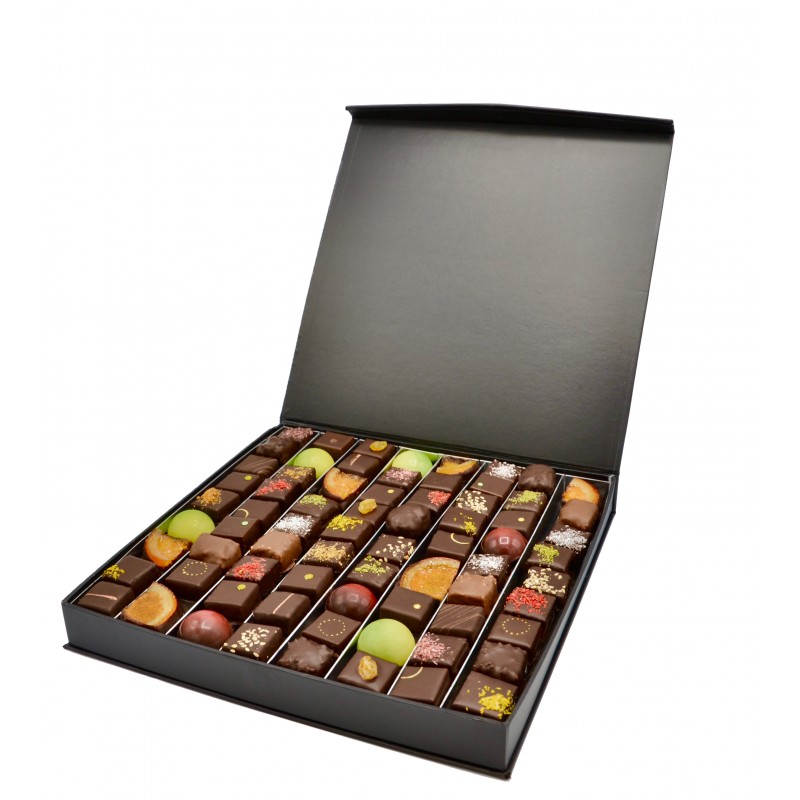chocolats assortis en boîte personnalisable